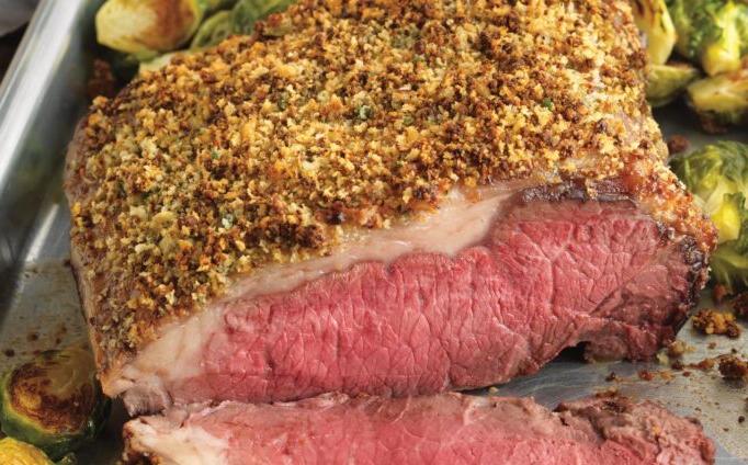 Parmesan-Crusted Strip Roast